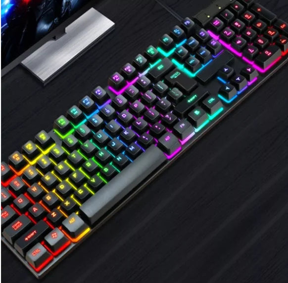 Teclado Gamer Semi-mecânico RGB LED retroiluminado Computador Pc Original